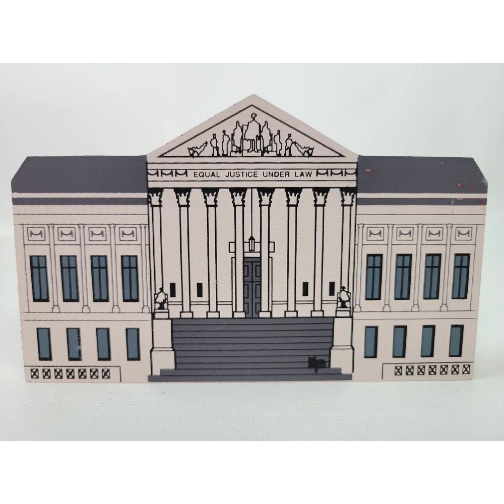 Cat's Meow U.S. Supreme Court House‎ Washington D.C. Collectible Wood 1992